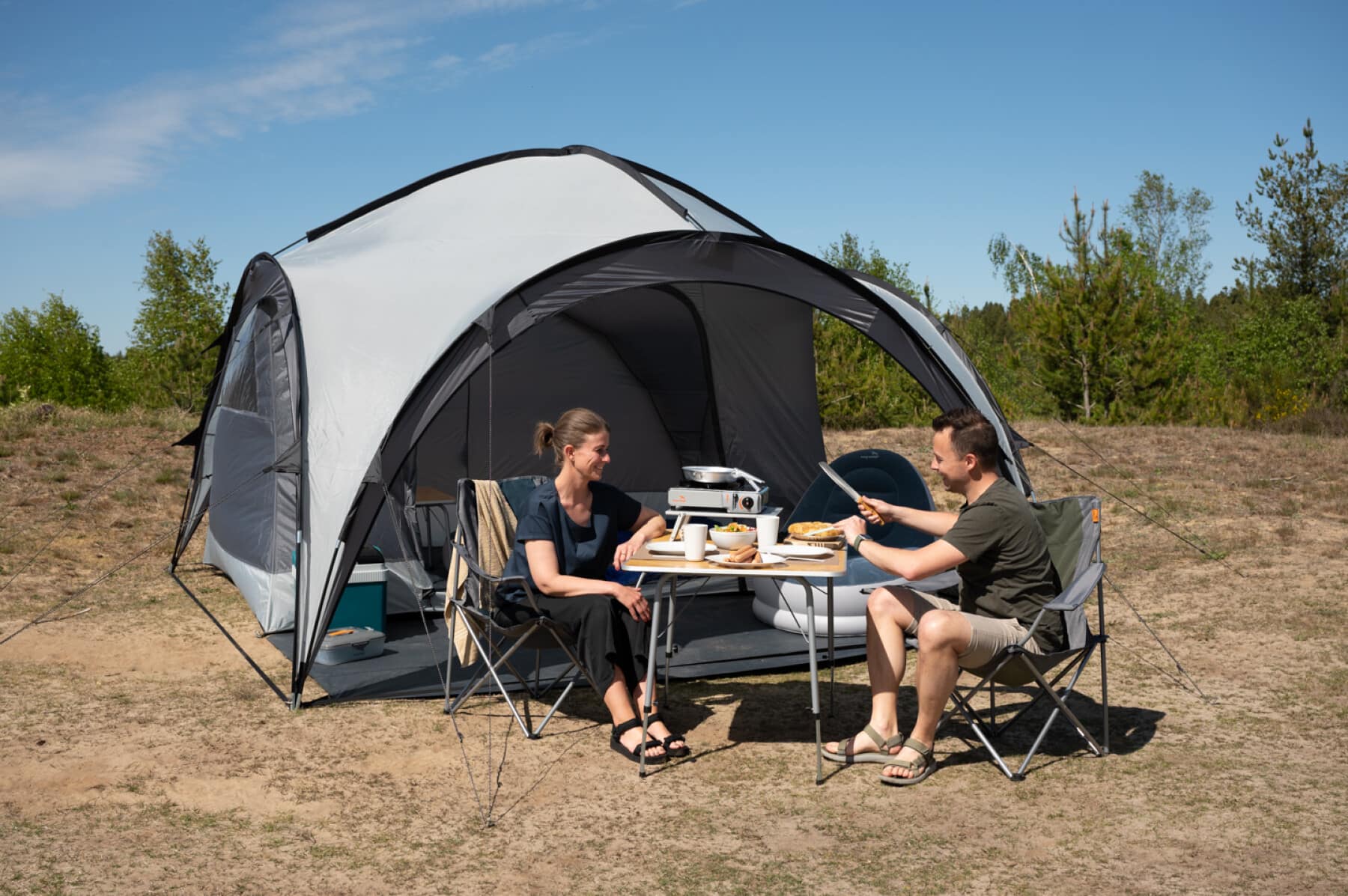 New Versatile Easy Camp Shelter Extends Gazebo Practicality